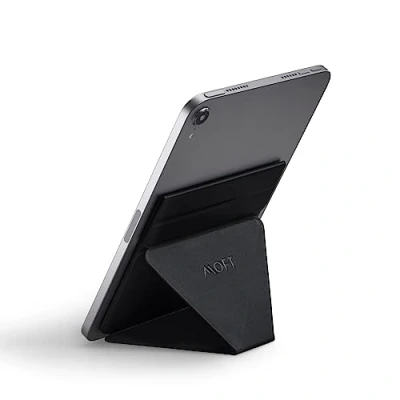 Abbildung von MOFT Snap Tablet Ständer, Einstellbarer Faltbarer Tragbarer iPad Ständer für den Schreibtisch, kompatibel mit Mini 1 2 3 4 5 6 und 7,9&quot; 9,7&quot; Tablets, Magic Keyboard, Schwarz