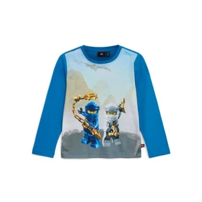 Abbildung von Lego Ninjago T Shirt für Kinder Kurzarm Jungen 100% weicher Baumwolle 104 Mittelblau