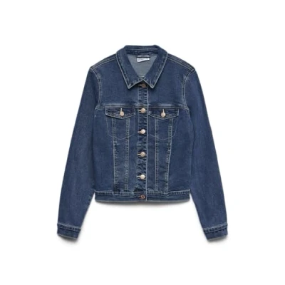 Abbildung von Vero Moda Vmluna LS MIX GA NOOS Jeansjacke, Damen, Größe: Large, Medium blue denim