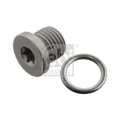 Abbildung von FEBI BILSTEIN 103349 Ölablaßschraube Stahl T45 mit Dichtring AUDI: A4 B9 Avant, A3 Schrägheck, B8 Limousine, VOLKSWAGEN: Passat B6 Variant, GOLF 6
