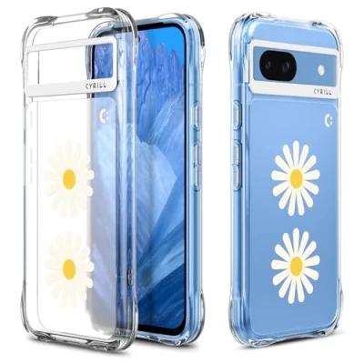 Abbildung von CYRILL von Spigen Cecile Hülle [Print to Made] langlebig Clear transparent case kompatibel mit Google Pixel 8a (2024) Geo Daisy