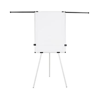 Abbildung von Bi Office Earth Kyoto Dreibein Flipchart mit Papierrolle, Magnetisches zwei ausziehbaren Verlängerungsarmen, 70 x 100 cm, trocken abwischbare lackierte Stahloberfläche, Aluminiumrahmen