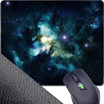Abbildung von Retoo Mauspad Gaming Groß 250 x 200mm, rutschfest, Schreibtischunterlage, kleine Größe Size, Verbessert Präzision und Geschwindigkeit, spezielle Oberfläche, Mousepad, Schwarz