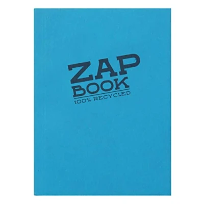 Abbildung von Clairefontaine 3358C Skizzenbuch / Zeichenheft Zap Book DIN A5 14,8x21 cm, geleimt, 160 Blatt 80g 100% recyceltes Papier, ideal für Schnellnotizen und Entwürfe, farbig sortiert, 1 Stück