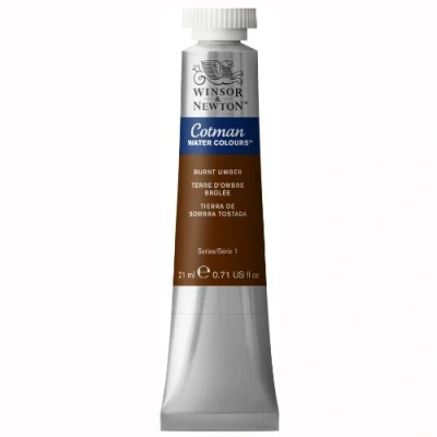 Abbildung von Winsor &amp; Newton 0308076 Cotman Aquarellfarbe mit ausgezeichneter Transparenz, Farbkraft und Verarbeitungseigenschaften, Wasserfarbe 21ml Tube Umbra gebrannt