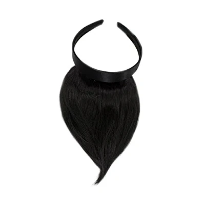 Abbildung von WIG ME UP HA073T 3 Toller Clip in Pony mit Haarreif für besonders natürliche Wirkung, Dunkelbraun (3)