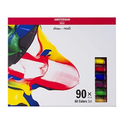 Abbildung von Talens Acrylfarbe General Selection, 90 Stück, 20 ml