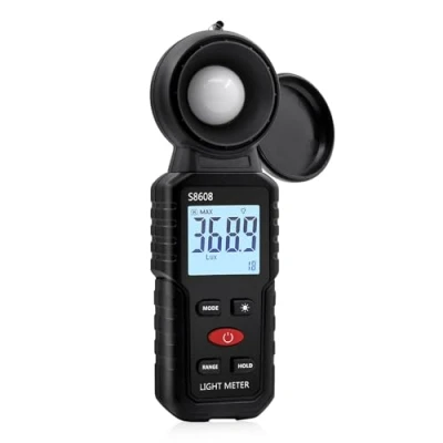 Abbildung von Mcbazel Digital Luxmeter Photometer Belichtungsmesser Beleuchtungsstärke Lichtmesser mit LCD Display, Messlichter 0,1 200,000 Lux