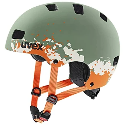 Abbildung von uvex kid 3 cc robuster Fahrradhelm für Kinder individuelle Größenanpassung optimierte Belüftung moss green sand matt 51 55 cm