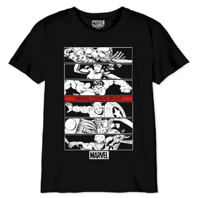 Abbildung von Marvel Jungen Bomarcots166 T Shirt, Schwarz, 8 Jahre