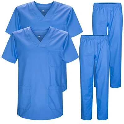 Abbildung von MISEMIYA Pack * 2 Pcs Unisex Schrubb Set Medizinische Uniform mit Oberteil und Hose ref.2 8178 5XL, Himmlisch 22