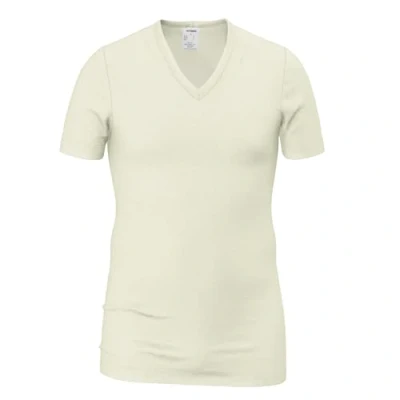 Abbildung von HERMKO Unterhemd 40488 Herren kurzarm Shirt mit V Ausschnitt aus Merinowolle / Tencel