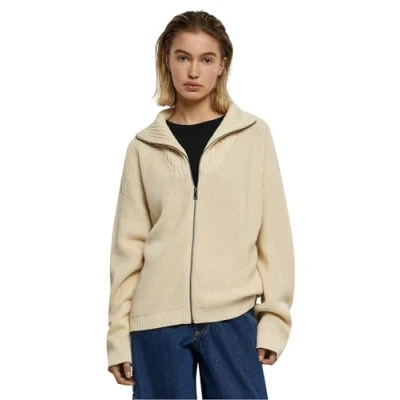 Abbildung von Urban Classics ZIP Strickjacke, Damen, Größe: XXL, Sand