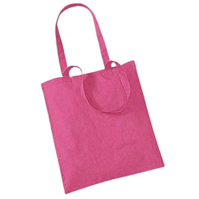 Abbildung von Westford Mill Baumwoll Tragetasche mit langen Henkeln / Raspberry Pink, One