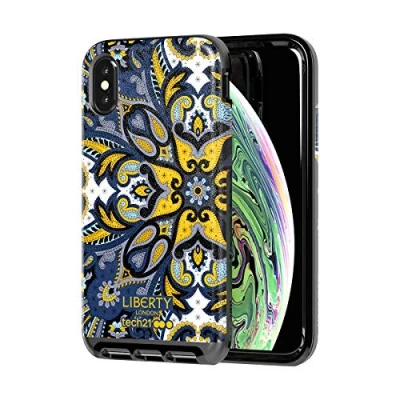 Abbildung von Tech21 Evo Luxe Liberty Marham Schutzhülle für Apple iPhone X/iPhone Xs Blau
