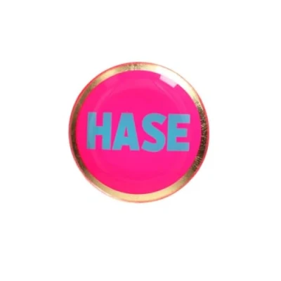 Abbildung von Gift Company Love Plates, Glasteller S, Motiv: Hase, rund, neon pink