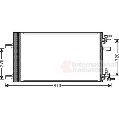 Abbildung von VAN WEZEL 37005499 Klimakondensator mit Zubehör, Halter Trockner *** IR PLUS 11,9 8,7 Aluminium 635 OPEL: Astra J Sports Tourer