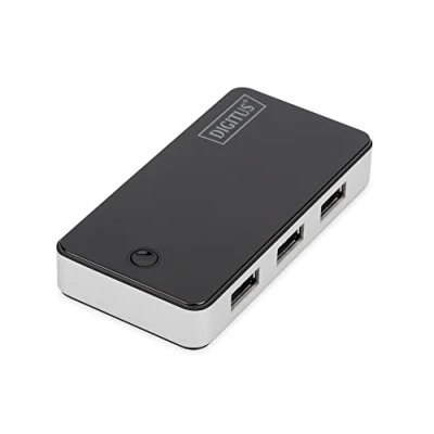 Abbildung von DIGITUS USB Hub 4 Ports Super Speed 3.0 5 GBit/s Plug&amp;Play Anschluss Kabel 66 cm Schwarz