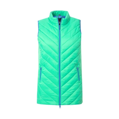 Abbildung von Ulla Popken Hyprar Chevron Quilted Weste, Damen, Größe: 42/44, Spring green