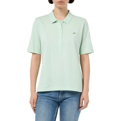 Abbildung von GANT Damen Slim Shield SS Pique Polo Polohemd, Faded Mint, Small