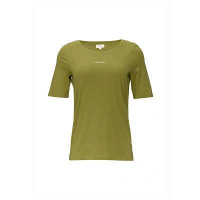 Abbildung von s.Oliver MIT LOGO Tshirt basic, Damen, Größe: 36, Guacamole
