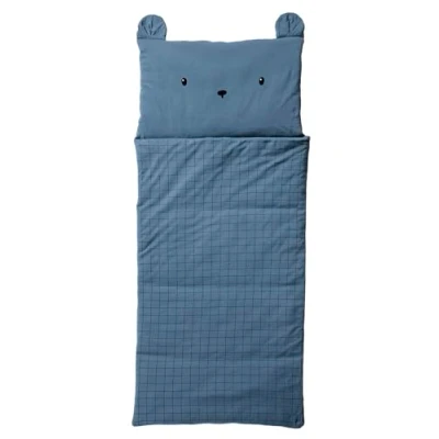 Abbildung von VERTBAUDET Schlafsack, Bär, aus recycelter Baumwolle, Blau