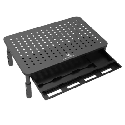 Abbildung von Maclean MC 946 Ergonomischer Monitor /Laptop Ständer mit Schublade, 13 32 Zoll Bildschirmgröße, Höhenverstellbar, Tragkraft bis zu 20 kg