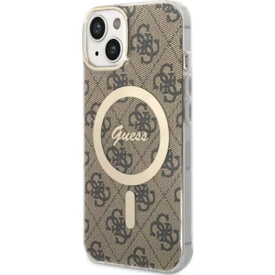 Abbildung von Guess 4G MagSafe Compatible Back Case Apple iPhone 14 Plus (6.7&quot;) Braun