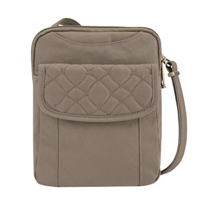 Abbildung von Travelon Gesteppte, schmale Tasche mit Diebstahlschutz., sandfarben (Beige) 43322 711