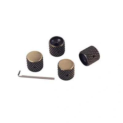 Abbildung von Alnicov Electronic Guitar Control Knobs Bronze Metal Volume Tone Dome for Bass Parts 4Pcs