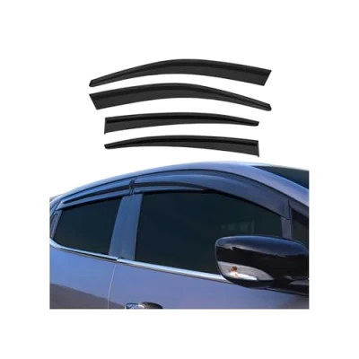 Abbildung von 4X Windabweiser Regenabweiser kompatibel mit FIAT Tipo 2015 2024 Acryl Dunkel