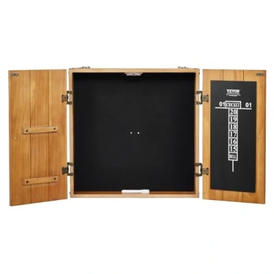 Abbildung von VEVOR Dartboard Schrank Set aus Massivholz, versteckbarer in offizieller Größe mit Zubehör für Cricket Spiele (Dartboard Nicht im Lieferumfang enthalten)