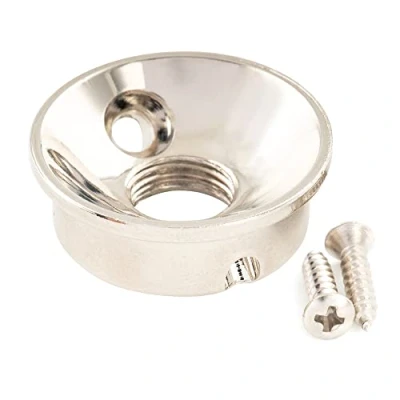 Abbildung von Musiclily Pro 3/8 Zoll Stahl Telecaster Buchsenblech Klinkenbuchsenplatte Jack Plate für USA/Mexico Tele Style E Gitarre, Nickel