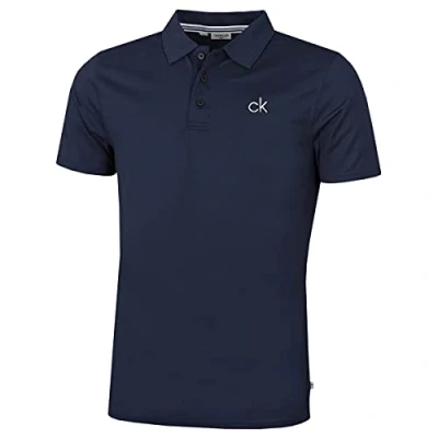 Abbildung von Calvin Klein Herren Zentral Eco Leichte Golf Polo Hemd Marine XL