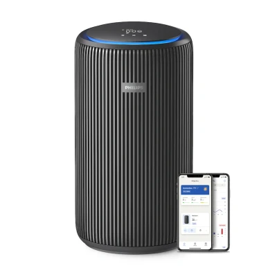 Abbildung von Philips Luftreiniger &quot;AC3221/13 PureProtect 3200 Series, Luftreinigungsrate (CADR) 520 m3/h&quot;, für 135 m² Räume, 3 Schichten HEPA Filtersystem, leise