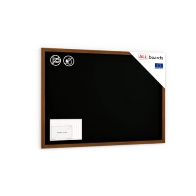 Abbildung von ALLboards Kreidetafel mit lackiertem Holzrahmen 150x100cm, Schwarz, Schreibtafel, Kreide, zum Aufhängen, wand Tafel Holz, Schreibtafel
