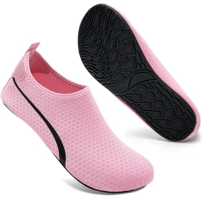 Abbildung von Mabove Badeschuhe Wasserschuhe Schwimmschuhe Herren Damen Strandschuhe Aquaschuhe Barfussschuhe Neopren Surfschuhe(LZ Rosa,36/37 EU)