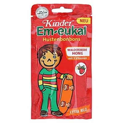 Abbildung von Em Eukal Kinder Bonbons Walderdbeere honig zh.