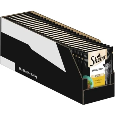 Abbildung von SHEBA Portionsbeutel Nassfutter für Katzen Selection in Sauce mit Geflügel 28 x 85g