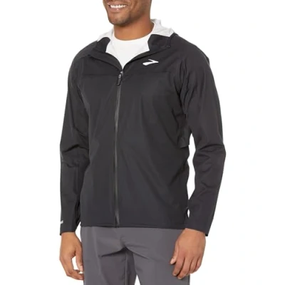 Abbildung von Brooks HIGH Point Waterproof Jacket Regenjacke / wasserabweisende Jacke, Herren, Größe: 48/50, Black