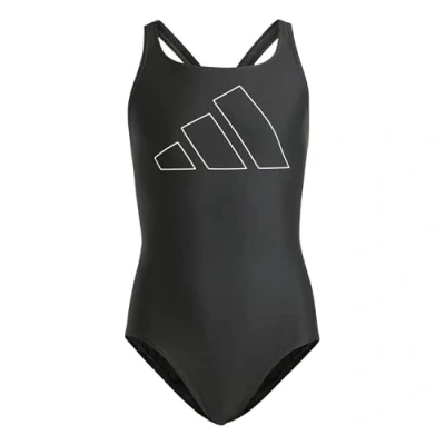 Abbildung von adidas Mädchen Performance Big Bars Swimsuit Badeanzug, Black/White,