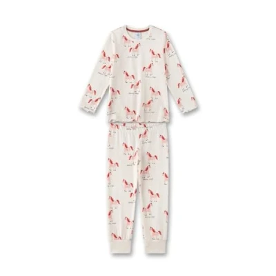 Abbildung von Sanetta EINHÖRNER Pyjama für Kinder, Größe: 98, Mottled red