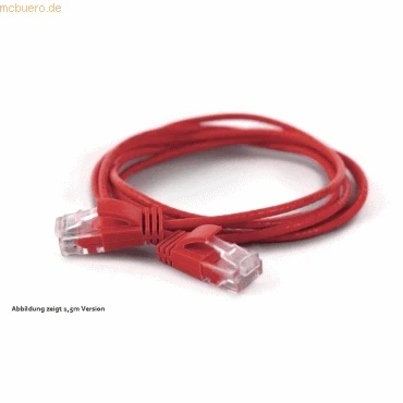 Abbildung von wantecWire Extra dünnes Patchkabel CAT.6 UTP, Länge 1 m, rot
