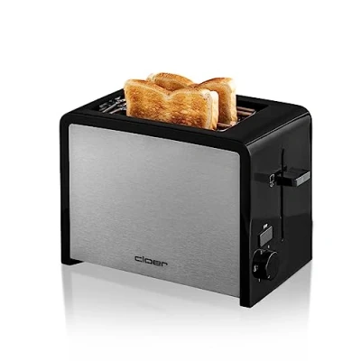 Abbildung von Cloer Toaster 3210, 2 Scheibe(n), Schwarz, Silber, 145 mm, 265 180 1,36 kg