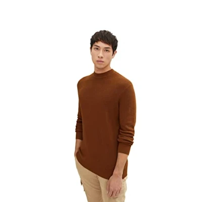 Abbildung von TOM Tailor Strickpullover, Herren, Größe: Large, Equestrian brown melange