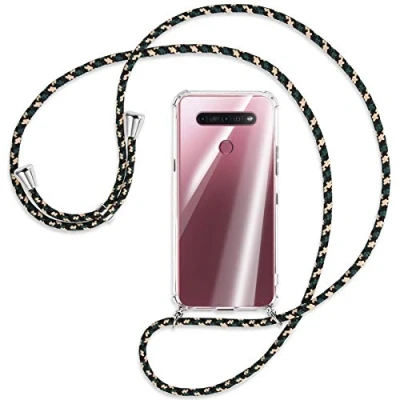 Abbildung von mtb more energy® Handykette kompatibel mit LG K51S (LM K510, 6.55&#039;&#039;) Camouflage Smartphone Hülle zum Umhängen Anti Shock Full TPU Case