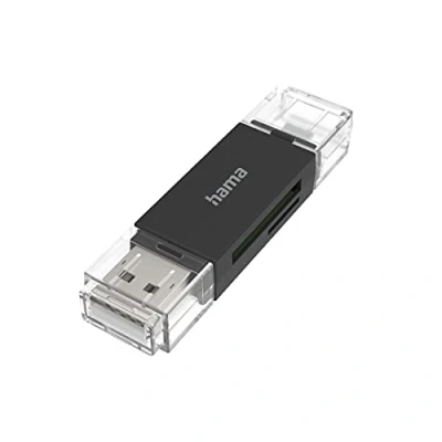 Abbildung von Hama Speicherkartenleser Ham USB Kartenleser, OTG, A + Micro 2.0, SD/microSD