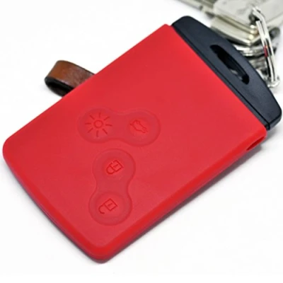 Abbildung von Soft Case Schutz Hülle Auto Schlüssel für Renault Captur Clio Grand Scenic ZOE Schlüsselkarte Remote/Farbe: Rot