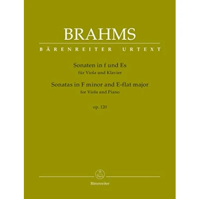 Abbildung von Sonaten in f Moll und Es Dur für Viola Klavier op. 120. Spielpartitur mit Einzelstimme, Urtextausgabe