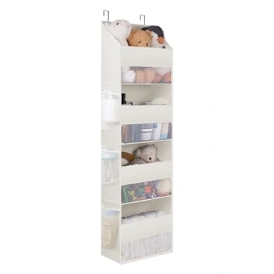 Abbildung von GRANNY SAYS Organizer Tür Hängend mit 4 Taschen, Packung 1 hinter der hängenden Speicherorganisator, beige Türregal zum Einhängen, Türorganizer Hängeorganizer für Schlafzimmer, Hängeregal